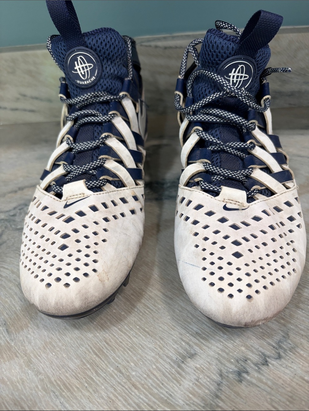 Men's Athletic Sneakers in Navy and Cream - Performance Trainer